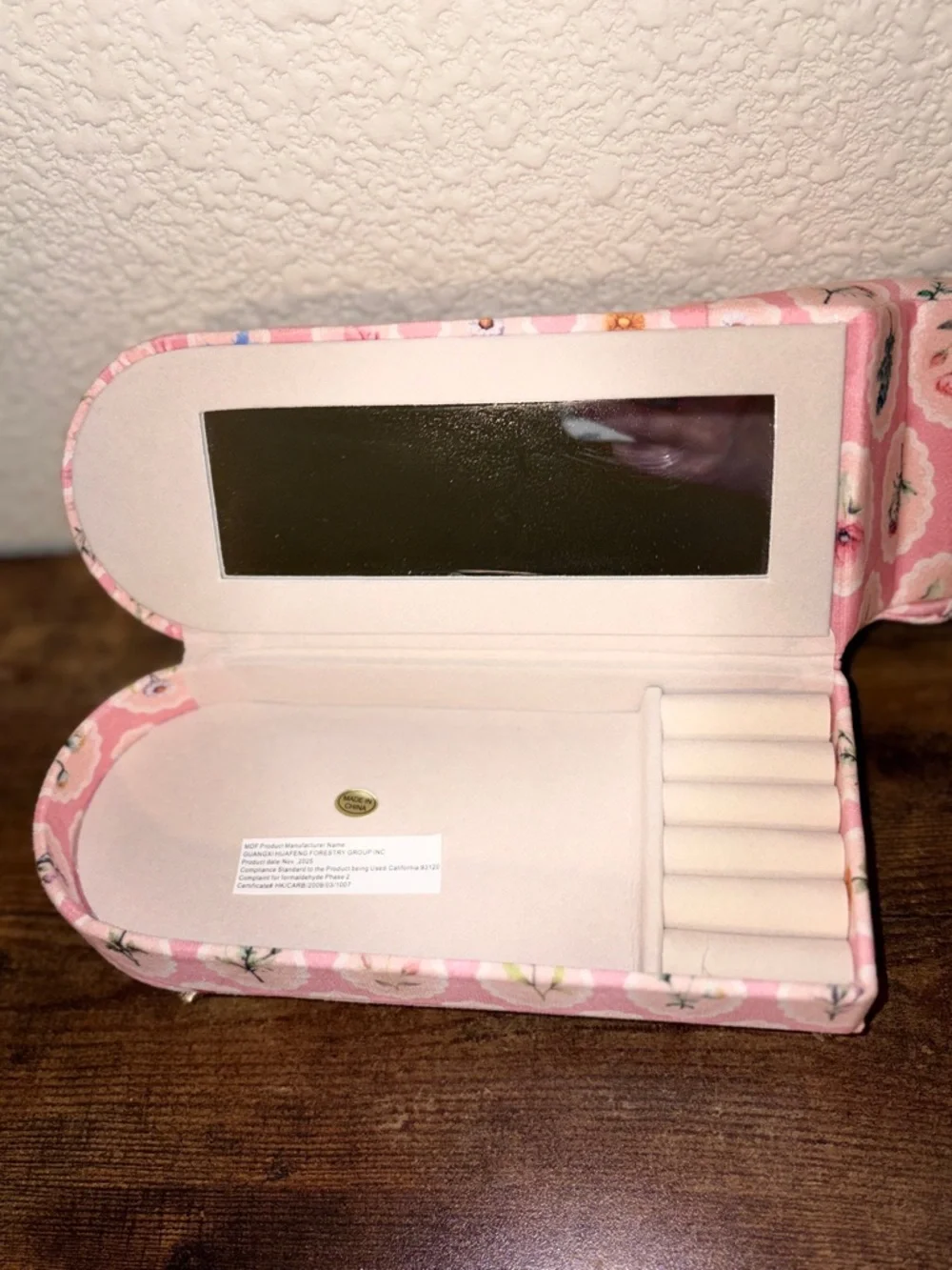 Viral New Mini Floral Chaise Lounge Jewelry Box Pink Velvet Vanity Decor